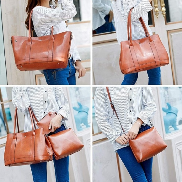 Handbags - 🆕 4-piece Vegan Leather Bag Set